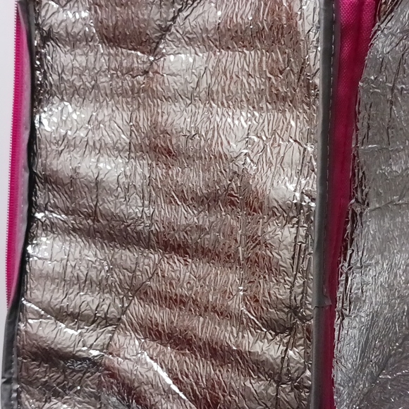 Aerosoles insulated cooler Pink, Green Yellow  Blue strips. Large compartment - Picture 7 of 8